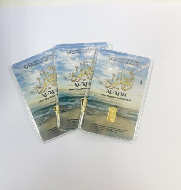 Wafer Emas 999, 1 gram Edisi Zikir Asmaul Husna (AL- ALIM) - Image 3
