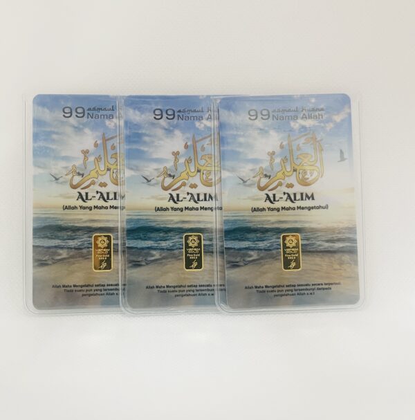 Wafer Emas 999, 1 gram Edisi Zikir Asmaul Husna (AL- ALIM) - Image 4