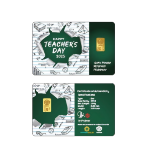 Wafer Emas 999, 1 gram Edisi Hari Guru 2025