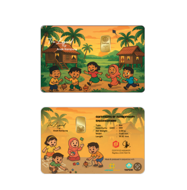 Wafer Emas 999, 2 gram Edisi Anak Kampung
