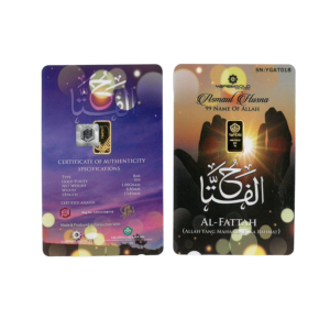 Wafer Emas 999, 1 gram Edisi Zikir Asmaul Husna (AL- FATTAH)