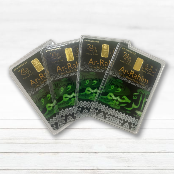 Wafer Emas 999, 1 gram Edisi Zikir Asmaul Husna (Ar Rahim) - Image 3