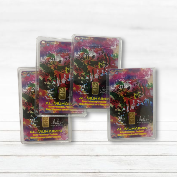 Wafer Emas 999, 1 gram Edisi Zikir Asmaul Husna (Al Muhaimin) - Image 2
