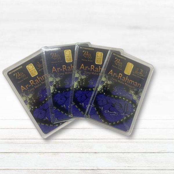 Wafer Emas 999, 1 gram Edisi Zikir Asmaul Husna (Ar Rahman) - Image 3